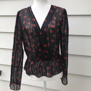 💋💋WAYF Topshop Floral Blouse